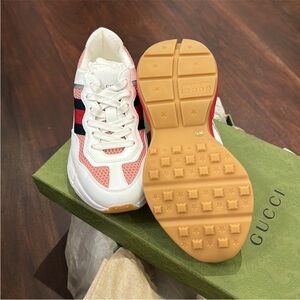 Gucci Pink and White Athletic Shoes